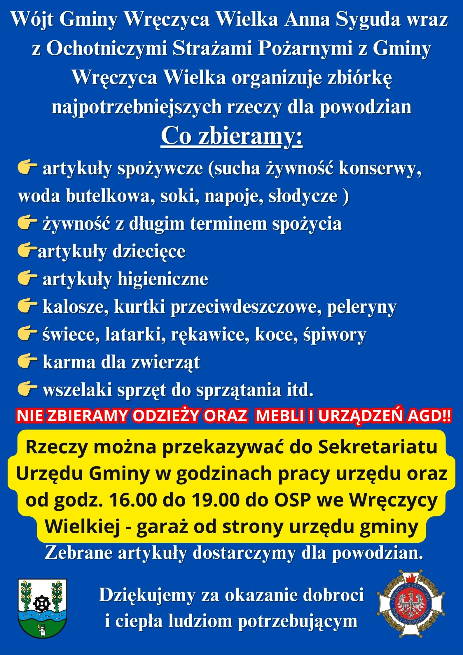 plakat o zbiórce