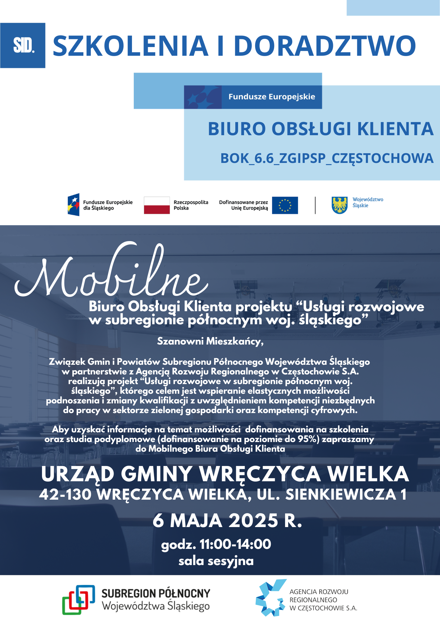 plakat z informacją 