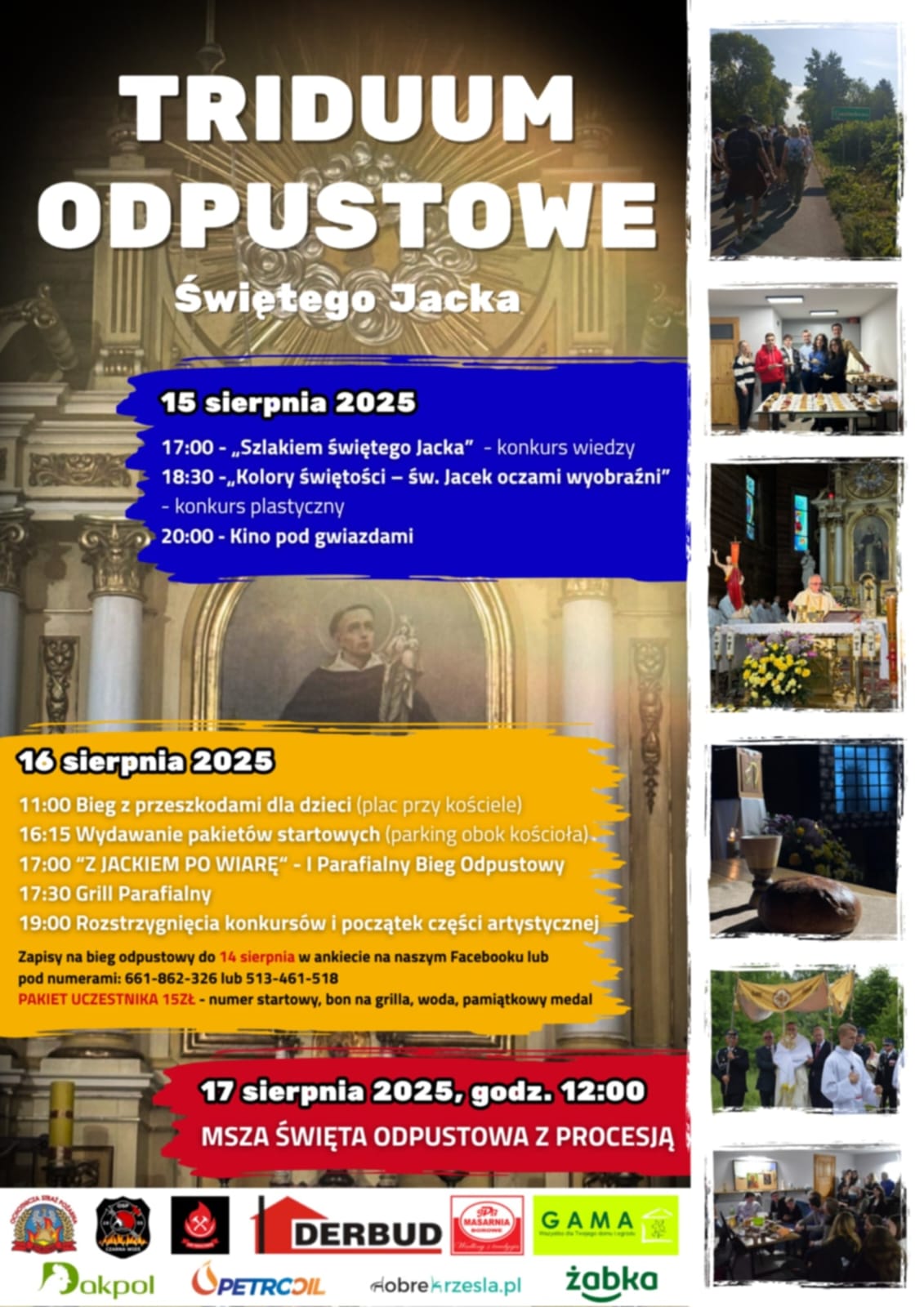 Zapraszamy na Triduum Odpustowe ku czci św. Jacka w Borze Zapilskim