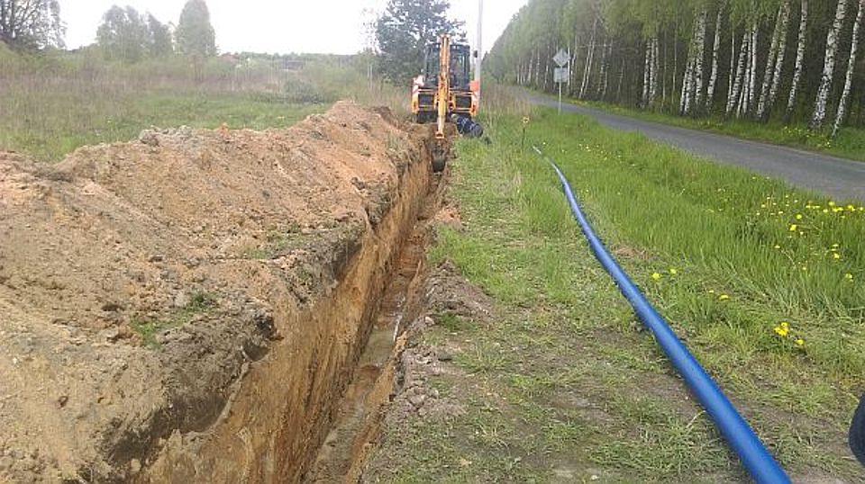 Budowa wodociągu w miejscowości Borowe