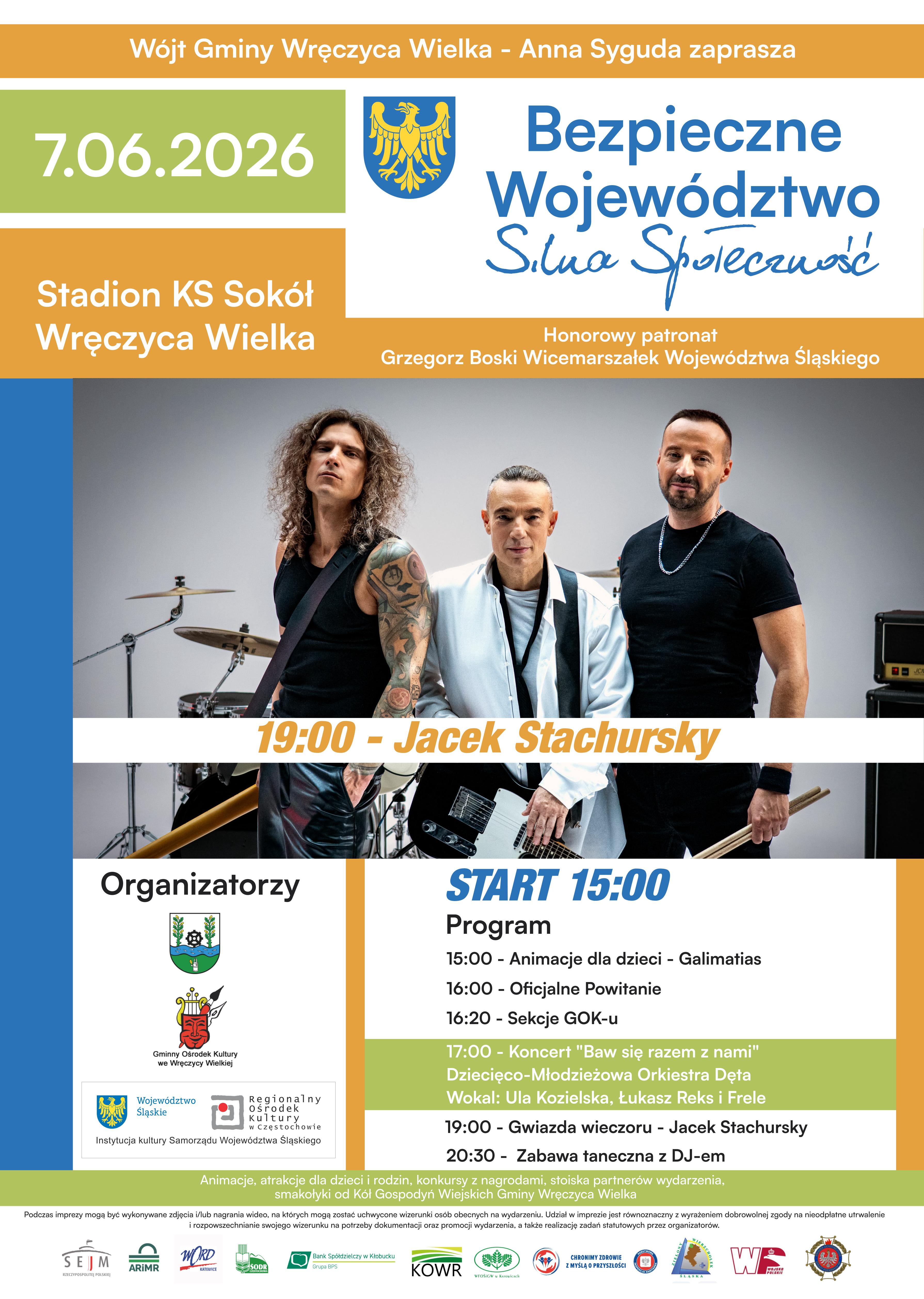 Plakat wydarzenia ze zdjęciem artystuy