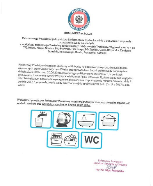 informacja o wodzie zdatnej do picia 